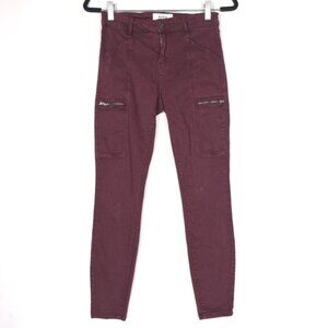 PISTOLA Women’s Hannah Zip Cargo‎ Pockets Moto Jeans Pants P6278TLT-MAR Size 27